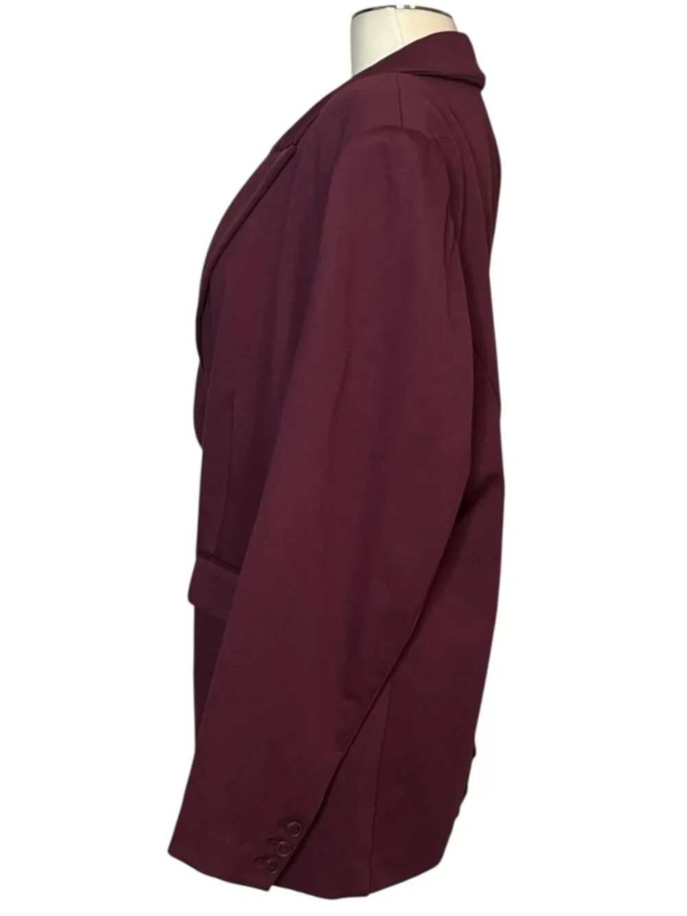 Lane Bryant burgundy red one button suit blazer size 24W NWT